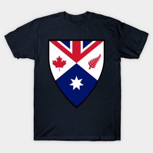 CANZUK: Canada, Australia, New Zealand, United Kingdom (Shield Design) T-Shirt